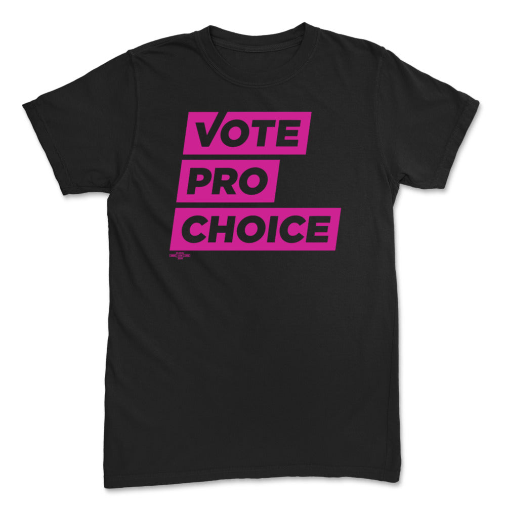 Vote Pro Choice Pink Stack Logo