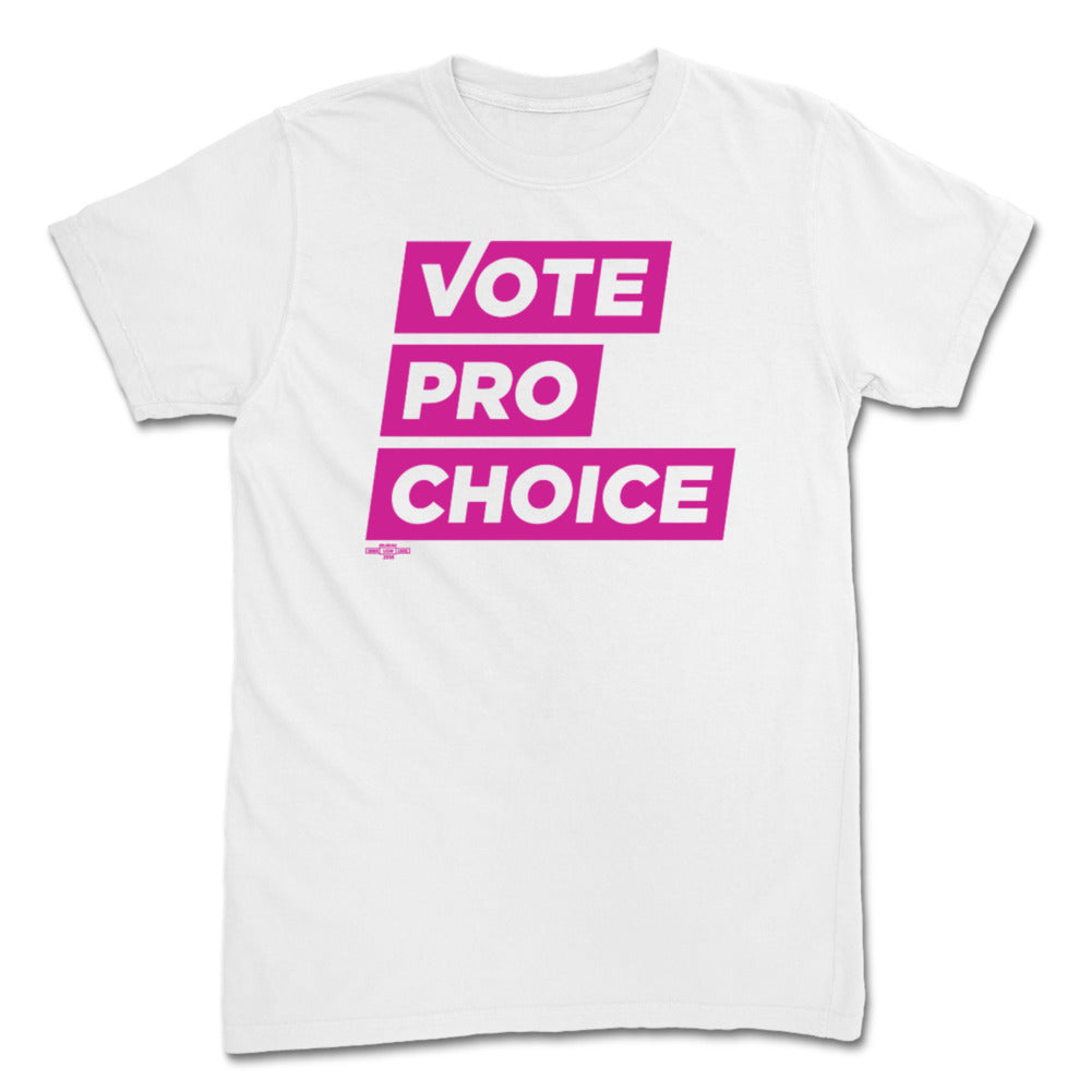 Vote Pro Choice Pink Stack Logo